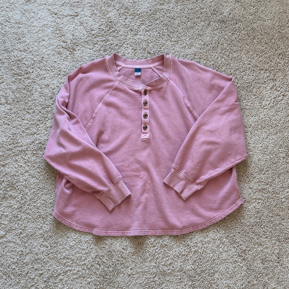 Old Navy Soft Pink Women's Sweatshirt Size Large